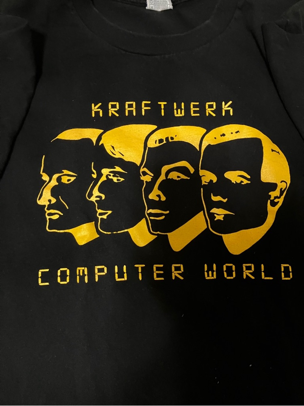 Kraftwerk Computer World Black & Gold Graphic Tee - Band Logo Shirt XL